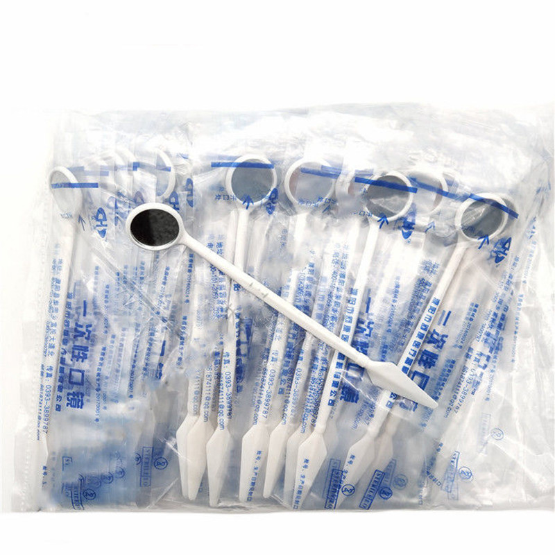 Teeth Whitening For Photos - 100Pcs Plastic Dental Oral Mirror Disposable