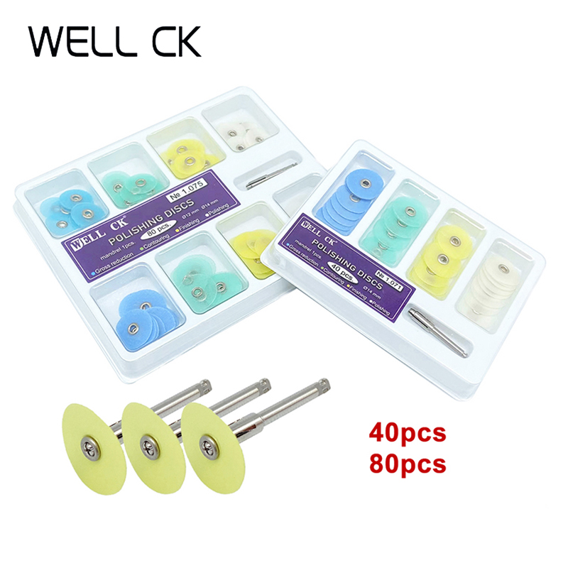 Teeth Whitening Professional - WELL CK 40/80Pcs Dental Polishing Discs