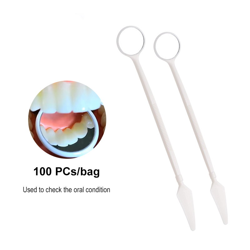Teeth Whitening For Photos - 100Pcs/bag Dental Oral Mirror Disposable Mouth