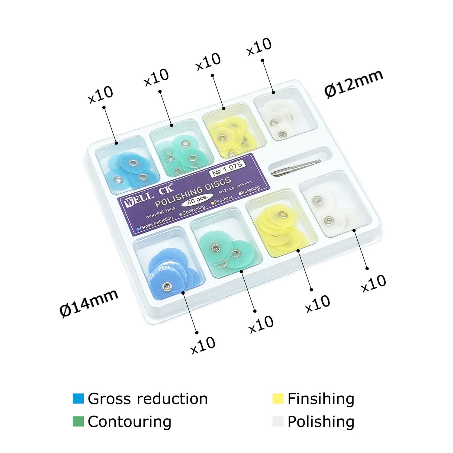 WELL CK 40/80Pcs Dental Polish - Teeth Whitening Professional recension och pris
