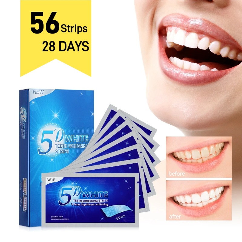 5D Teeth Whitening Strips 56 S - Teeth Whitening Strips Crest recension och pris