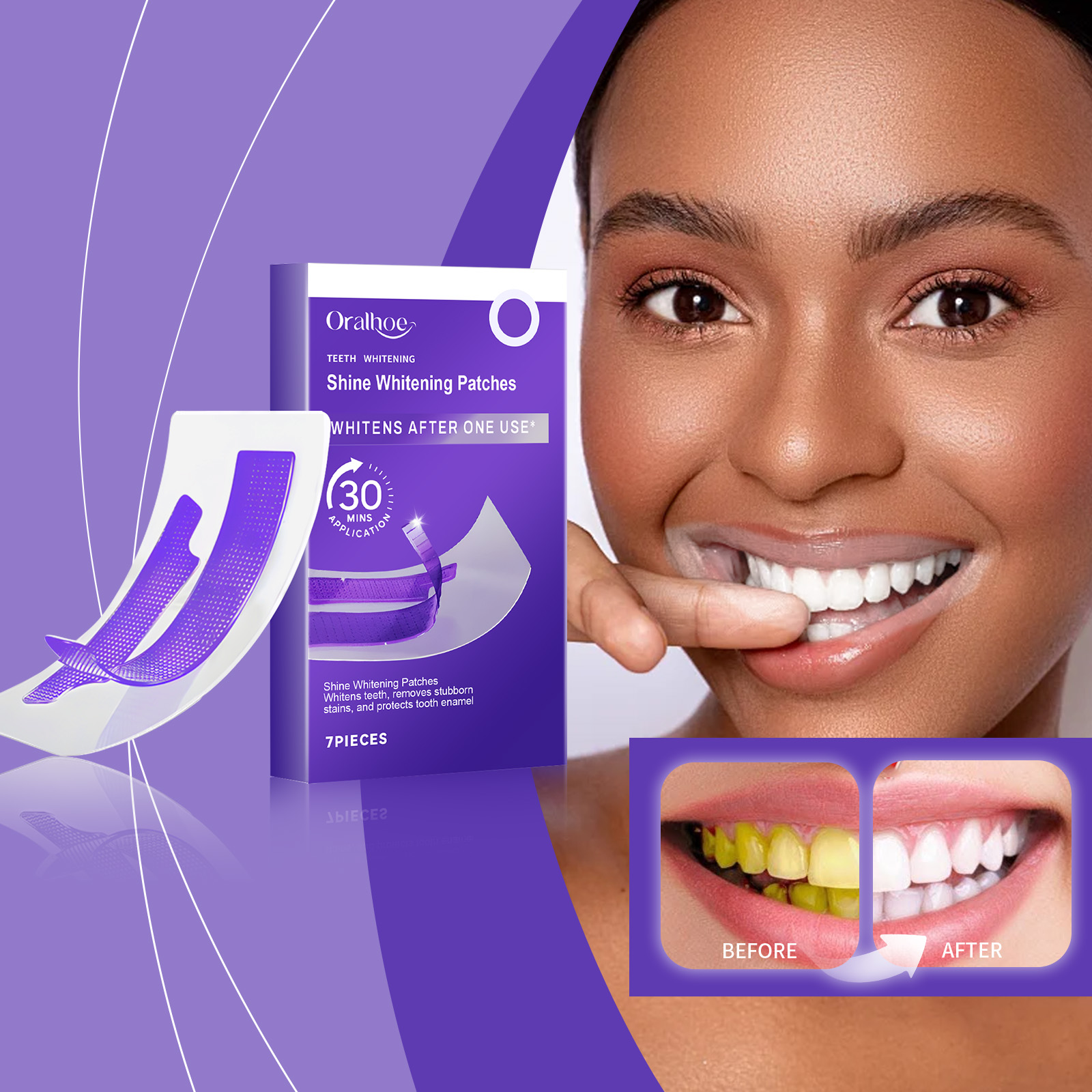 Purple Teeth Whitening Strips  - Teeth Whitening Strips Crest recension och pris