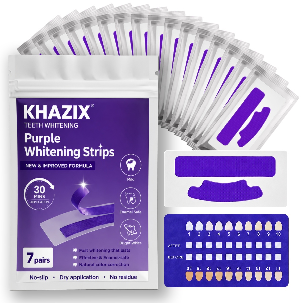7 pairs Teeth Whitening Strips - Teeth Whitening Strips Crest recension och pris