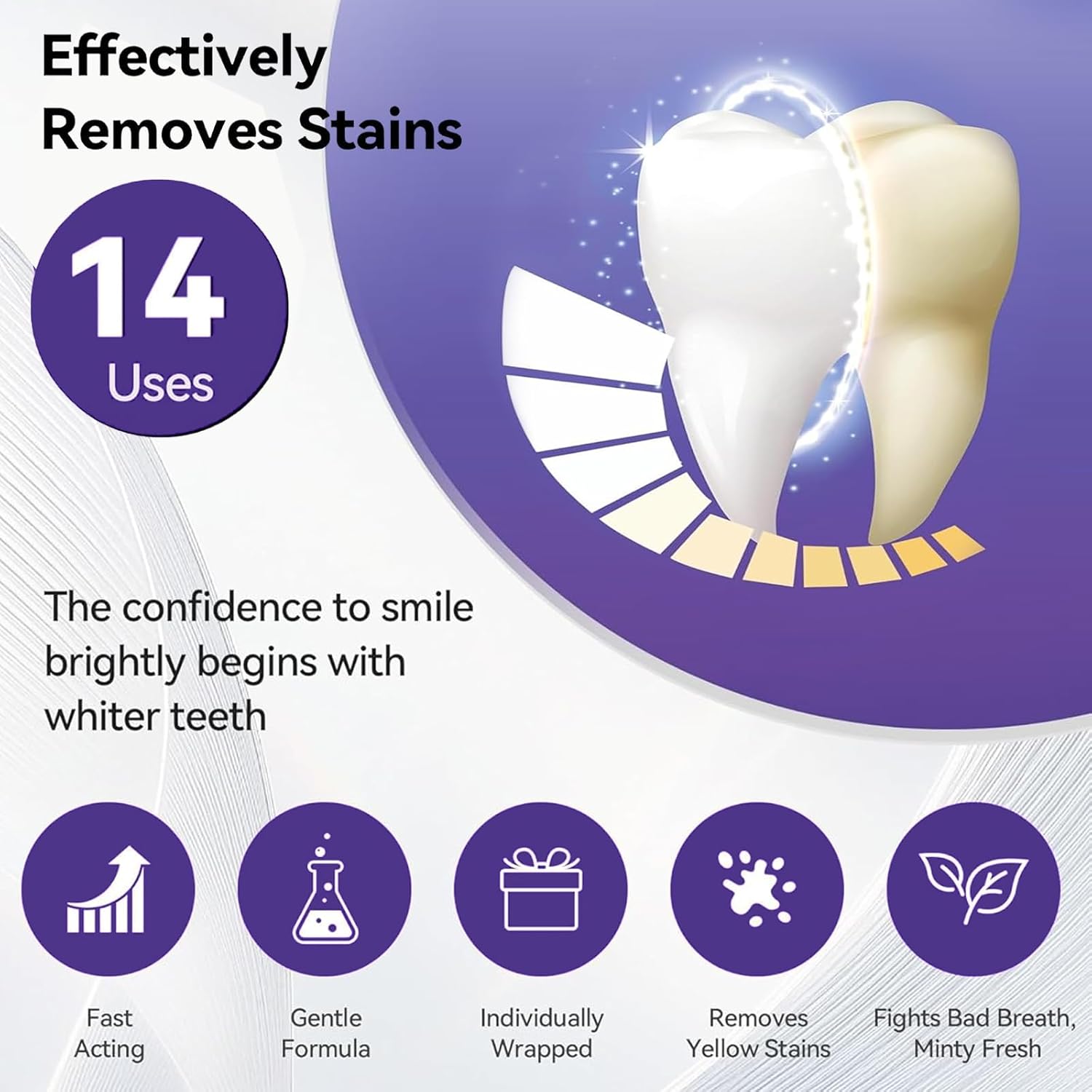 7/14pcs Purple Teeth Whitening - Teeth Whitening Gel Refills recension och pris