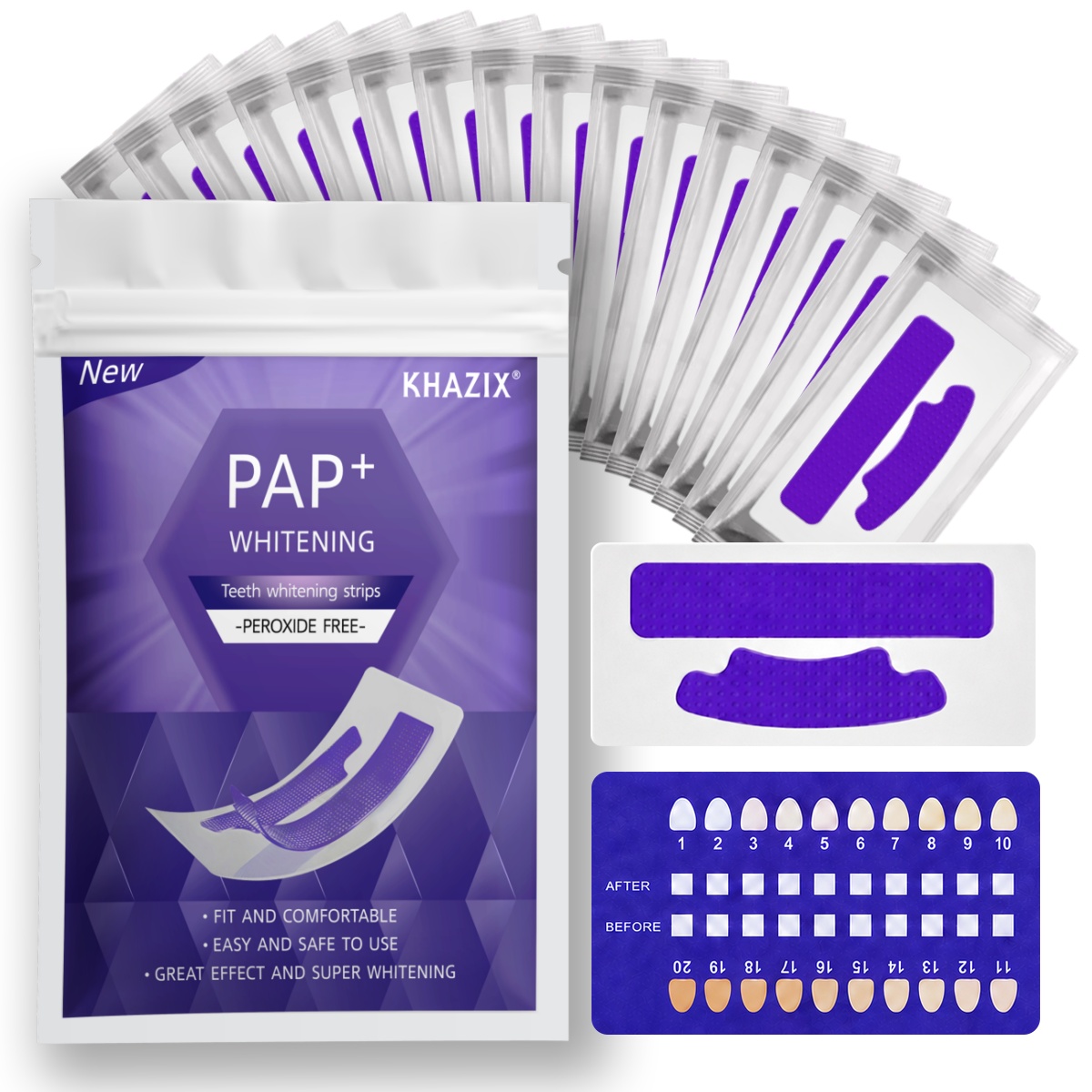 7 pairs Teeth Whitening Strips - Teeth Whitening Strips Crest recension och pris