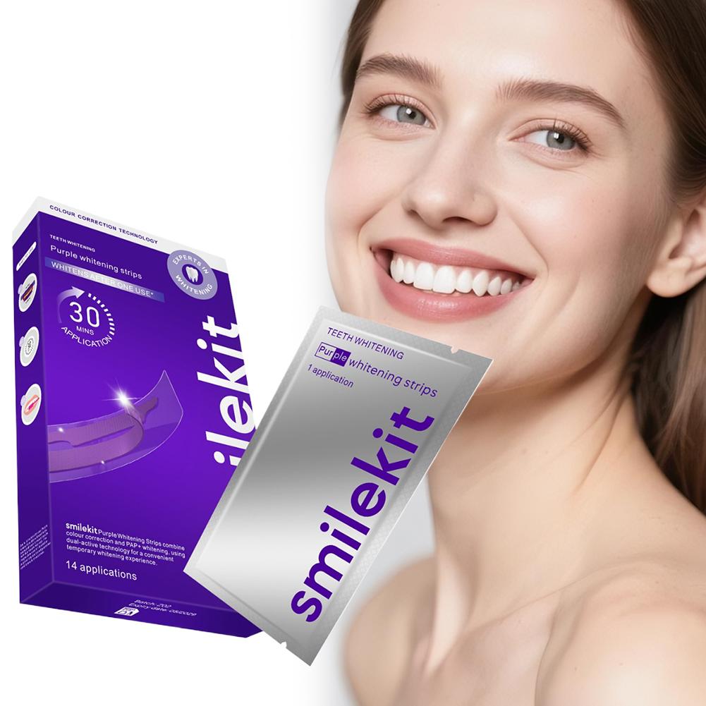 42Pairs Purple Teeth Whitening - Teeth Whitening Strips Crest recension och pris